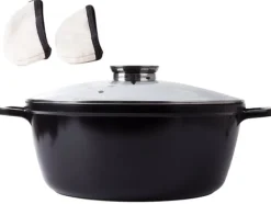 13L Gryta med lock – Non stick beläggning – Induktionshäll