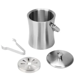 1L Hushålls Rostfritt Stål Ishink Behållare Öl Champagne Fat Flaska Vinredskap