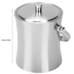 1L Hushålls Rostfritt Stål Ishink Behållare Öl Champagne Fat Flaska Vinredskap