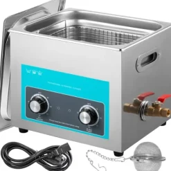 Ultraljudstvätt-6,5L 40KHz ultraljudsrengörare med värmare, djuprengöring, justerbar temperatur och tid, lämplig för kommersiellt och hushållsbruk