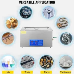 Ultraljudstvätt-15L 40kHz 360W digital ultraljudsrengörare, djuprengöring, justerbar tid/temperatur, humaniserad design, bred applikation