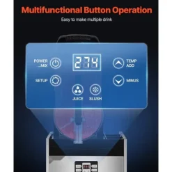 Slushmaskiner-12L Kommersiell Slushy Maskin, Margarita Smoothie Frusen Dryckstillverkare, Kraftfull, Snabbkylning