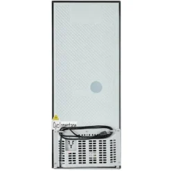 106L Mini-Kylskåp, 60L kyl + 46L frys, 7 temperaturer, Silverdörr, LED-ljus, Justerbara hyllor, 166 kWh/år