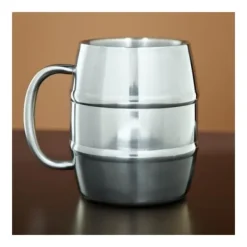 Öl mugg dubbelvägg stål shooter ovanlig container fest