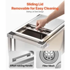 Ishink & Kylare-28L Rullande Kylbox, Utomhus Stående Islåda på Hjul, Utfällbara Handtag, Perfekt för Camping och Picknick