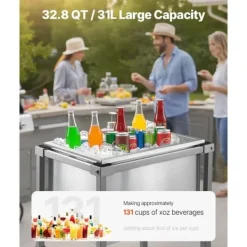 31L Rullande Kylbox, Utomhus Stående Islåda, Praktisk Med Hjulfunktion