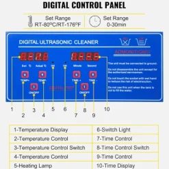 Ultraljudstvätt-30L 600W 40kHz ultraljudsrengörare med justerbar tid/temperatur, kraftfull rengöring, användarvänliga detaljer