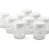 Yogurtmaskiner-LAGRANGE Set med 9 yoghurtgrytor - 430301 - 185 g - Transparent och vit