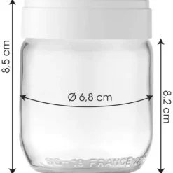LAGRANGE Set med 9 yoghurtgrytor - 430301 - 185 g - Transparent och vit