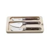 LAGUIOLE Cheese knives Laguiole Dark Wood SET 3 SdV
