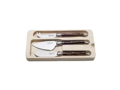 LAGUIOLE Cheese knives Laguiole Dark Wood SET 3 SdV