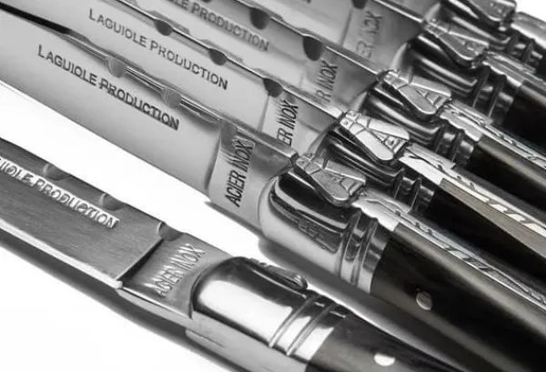 Laguiole Heritage stekknivar 6 st Svart