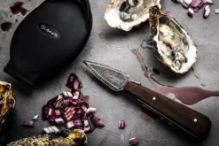 Köksknivar-LAGUIOLE Oyster knife Laguiole Wenge Black Stonewash SET SdV