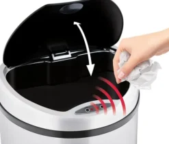 Soptunnor & Papperskorgar-Lamart Sensor beröringsfri soptunna 58L rostfritt stål (LT8045)