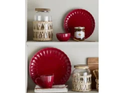 Bloomingville Latina Tallrik, röd, stengods