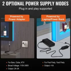 LED-upplyst spritflaskdisplay med RF & App-kontroll, 48 tum barhylla