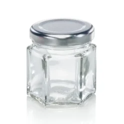 Leifheit Honungsburkar-3208 Syltburk Sexkantig 47 ml Glas/Silver