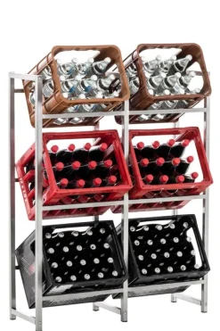 Vinflaskhållare-Lennert 6-pack stativ för dryckeslåda 31 x 91 x 112 cm 1