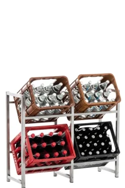 Vinflaskhållare-Lennert 4-packs ställ för dryckeslåda 31 x 47 x 75 cm