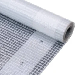 vidaXL Matfolie-Leno presenning 260 g/m² 2x10 m vit