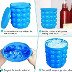 LFM 2 i 1 stora silikonishinkar Bärbar iskubsmaskin gjuthink med lock Verktyg för kök [276]