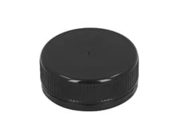 Flaskkapsyler-Låg Rund Ø38mm HDPE Sort,250 stk/pk