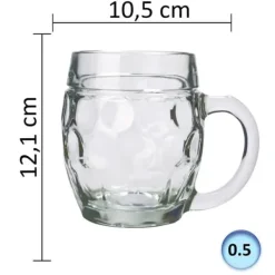 Ölglas, Ölsejdel, Ölkrus, Ölmugg - set med 6 ölglas Tübinger 0,5 liter