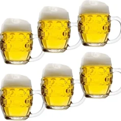 Ölglas, Ölsejdel, Ölkrus, Ölmugg - set med 6 ölglas Tübinger 0,5 liter