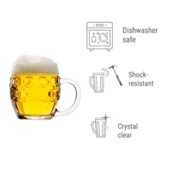 Ölglas, Ölsejdel, Ölkrus, Ölmugg - set med 6 ölglas Tübinger 0,5 liter