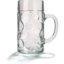 Glas-Ölglas, Ölsejdel, Ölkrus, Ölmugg - set med 6 ölglas ISAR 1 liter