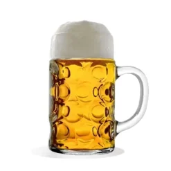 Glas-Ölglas, Ölsejdel, Ölkrus, Ölmugg - set med 6 ölglas ISAR 1 liter