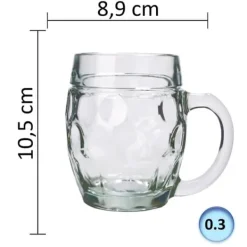 Ölglas, Ölsejdel, Ölkrus, Ölmugg - set med 6 ölglas Tübinger 0,3 liter