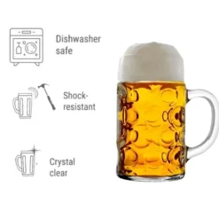 Ölglas, Ölsejdel, Ölkrus, Ölmugg - set med 6 ölglas ISAR 0,5 liter