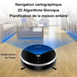 LIECTROUX C30B - Robotdammsugare Gyro 4000Pa - 120min - APP - Centralborste - Separat damm- och vattentank - Tyst - Husdjur