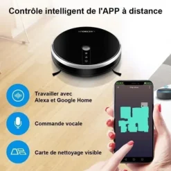 LIECTROUX C30B - Robotdammsugare Gyro 4000Pa - 120min - APP - Centralborste - Separat damm- och vattentank - Tyst - Husdjur