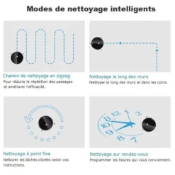 LIECTROUX C30B - Robotdammsugare Gyro 4000Pa - 120min - APP - Centralborste - Separat damm- och vattentank - Tyst - Husdjur