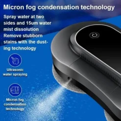 Rengöringsmedel-LIECTROUX Fönsterputningsrobot YW810 - APP-kontroll - Dubbel sprutning - 10 Tvättlappar