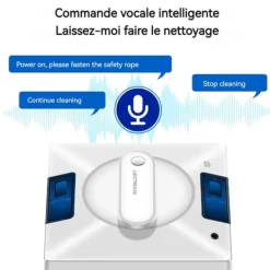 Rengöringsmedel-LIECTROUX Fönsterputsrobot YW509 – Spray med 4 munstycken / 3 riktningar – 100mL tank – 3000Pa – APP – Trippelsäkerhet