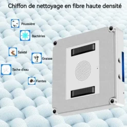 Rengöringsmedel-LIECTROUX Fönsterputsrobot YW509 – Spray med 4 munstycken / 3 riktningar – 100mL tank – 3000Pa – APP – Trippelsäkerhet