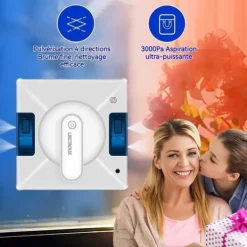 Rengöringsmedel-LIECTROUX Fönsterputsrobot YW509 – Spray med 4 munstycken / 3 riktningar – 100mL tank – 3000Pa – APP – Trippelsäkerhet