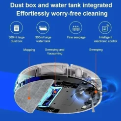 LIECTROUX G7 Robotdammsugare 4 i 1 med automatisk dammsamlare - Sugning och tvättning 6500 Pa - Laser-navigering
