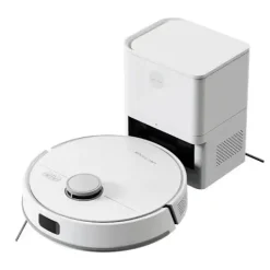 Liectroux M70 Pro Robotdammsugare 3-i-1 med Automatisk Tömstation, LiDAR-Navigering och 6500 Pa Sugkraft – Vit