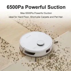 Liectroux M70 Pro Robotdammsugare 3-i-1 med Automatisk Tömstation, LiDAR-Navigering och 6500 Pa Sugkraft – Vit