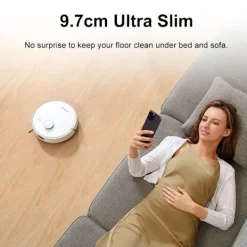 Liectroux M70 Pro Robotdammsugare 3-i-1 med Automatisk Tömstation, LiDAR-Navigering och 6500 Pa Sugkraft – Vit