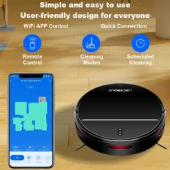 Liectroux M7S Pro – Ansluten robotdammsugare och golvmopp, 4000 Pa sugkraft med kartnavigering och appstyrning