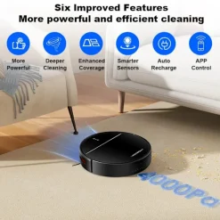 Liectroux M7S Pro – Ansluten robotdammsugare och golvmopp, 4000 Pa sugkraft med kartnavigering och appstyrning