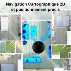 Robotdammsugare-LIECTROUX M7S PRO - Ansluten robotdammsugare - 3000 Pa - Kartnavigering - Autonomi 120 min - 4400mAh batteri