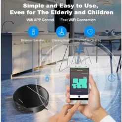 Robotdammsugare-LIECTROUX M7S PRO - Ansluten robotdammsugare - 3000 Pa - Kartnavigering - Autonomi 120 min - 4400mAh batteri