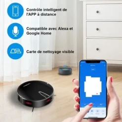 LIECTROUX V3S PRO - Ansluten robotdammsugare - 4000 Pa - Kartnavigering - Autonomi 120 min - 4400mAh batteri