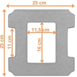 Lingett för Ecovacs Winbot W1/W1 Pro/W2/W2 Pro/W2 Omni [Pack 6] Tvättbar och återanvändbar mopp Phonillico®